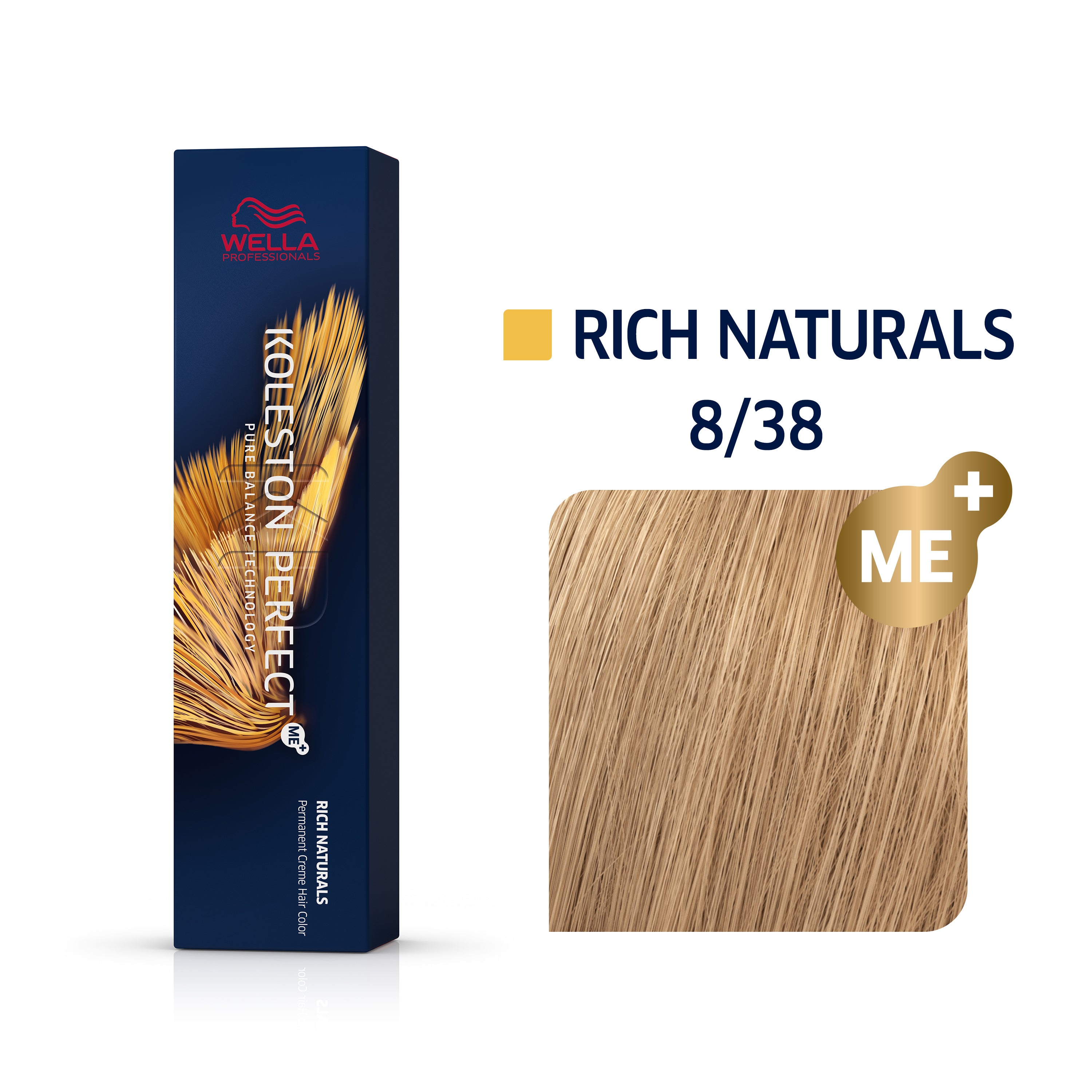 Wella Koleston Perfect Me+ Rich Naturals 8/38 Light Gold - Pearl Blonde