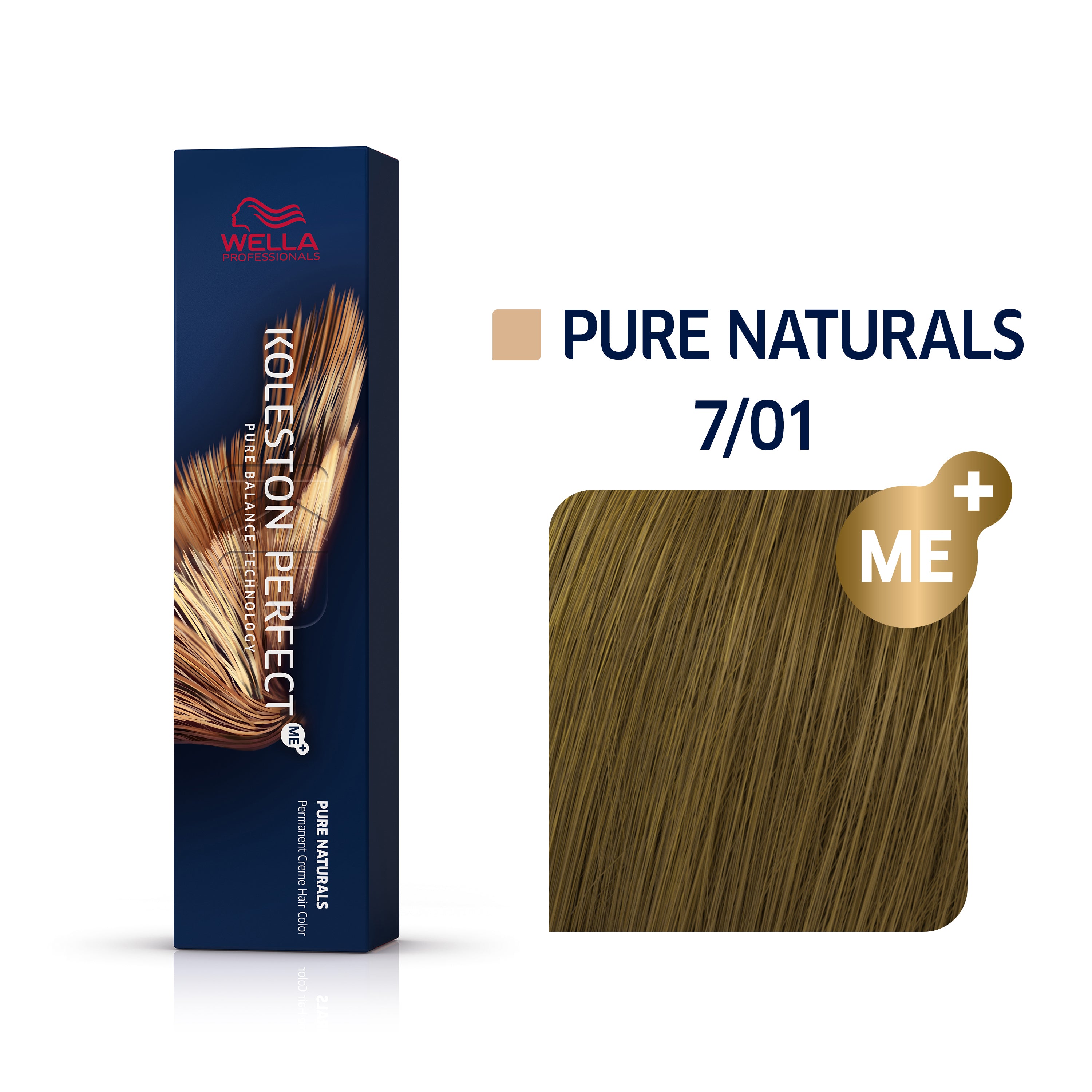Wella Koleston Perfect Me+ Pure Naturals 7/01 Medium Natural - Ash Blonde
