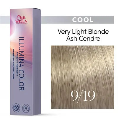 Wella Illumina 9/19 Meget Lysblond Aske Violet 60 ml