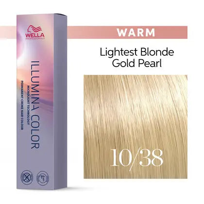 Wella Illumina 10/38 Lyseste Blond Gylden Perle 60 ml