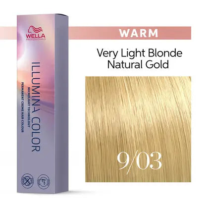 Wella Illumina 9/03 Meget Lysblond Neutral Gylden 60 ml