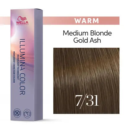 Wella Illumina 7/31 Mellemblond Gylden Aske 60 ml