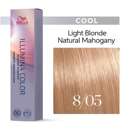 Wella Illumina 8/05 Lysblond Neutral Mahogni 60 ml