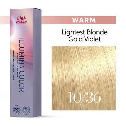 Wella Illumina 10/36 Lyseste Blond Gylden Violet 60 ml