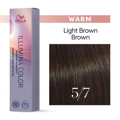 Wella Illumina 5/7 Lysebrun Brunlig 60 ml