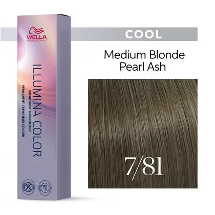 Wella Illumina 7/81 Mellemblond Perle Aske 60 ml