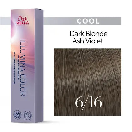 Wella Illumina 6/16 Mørkeblond Aske Violet 60 ml