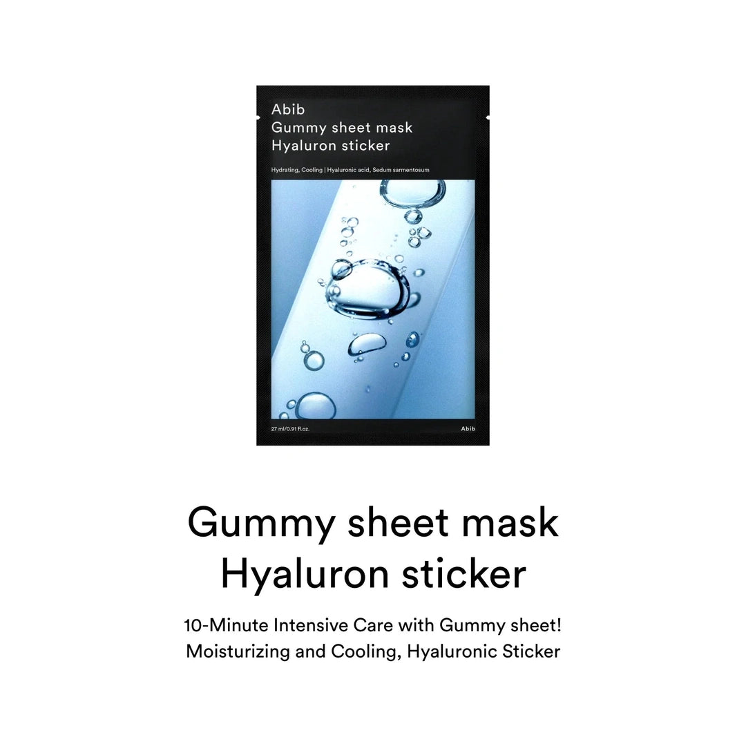 Abib Gummy Sheet Mask Hyaluron Sticker 27ml