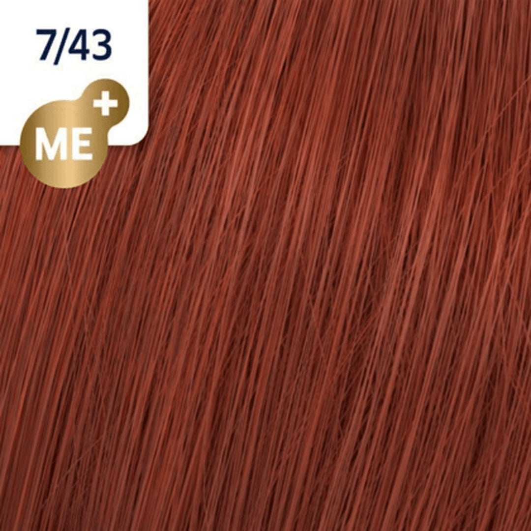 Wella Koleston Perfect Me+ Vibrant Reds 7/43 Medium Red - Gold Blonde