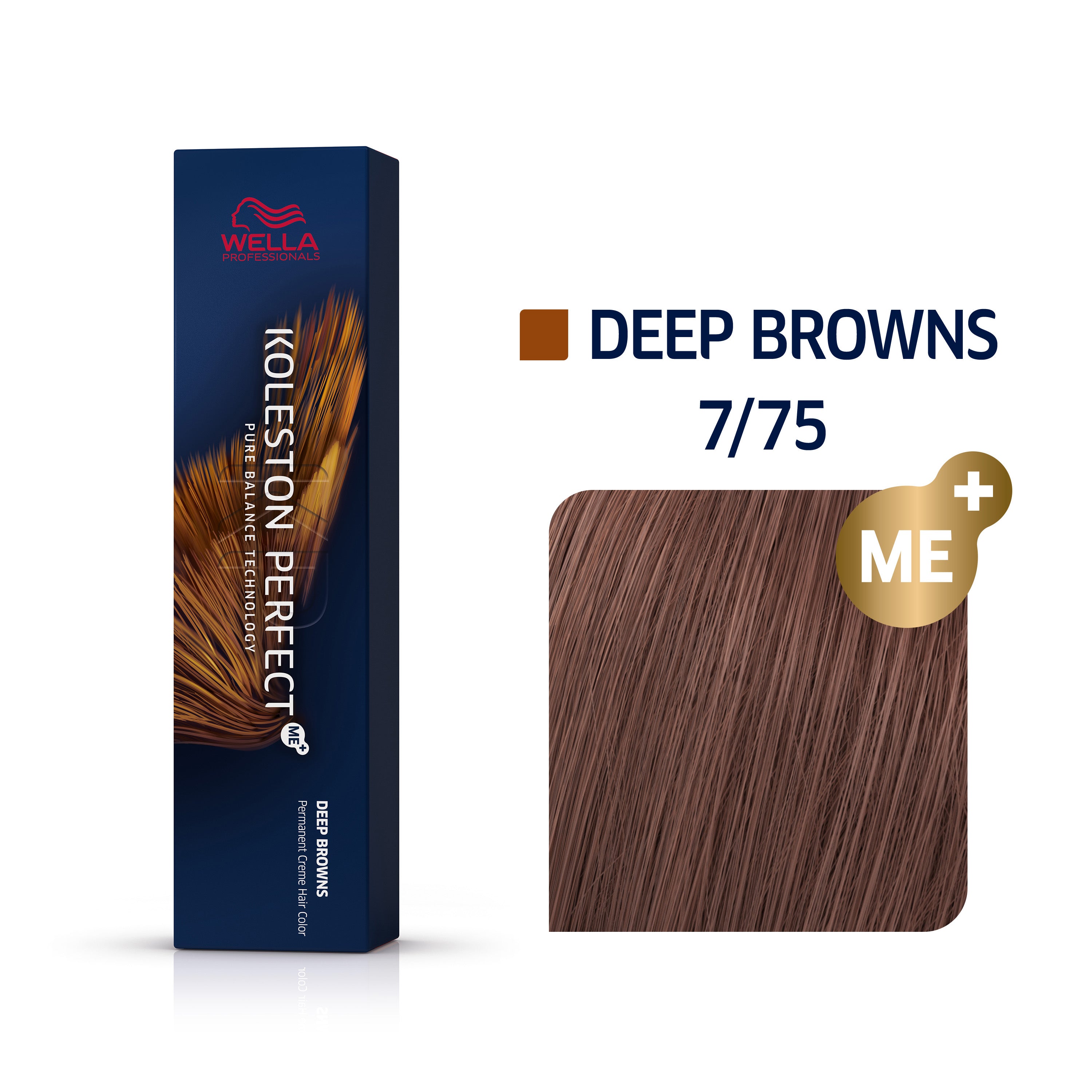 Wella Koleston Perfect Me+ Deep Browns 7/75 Medium Brunette - Mahogany Blonde
