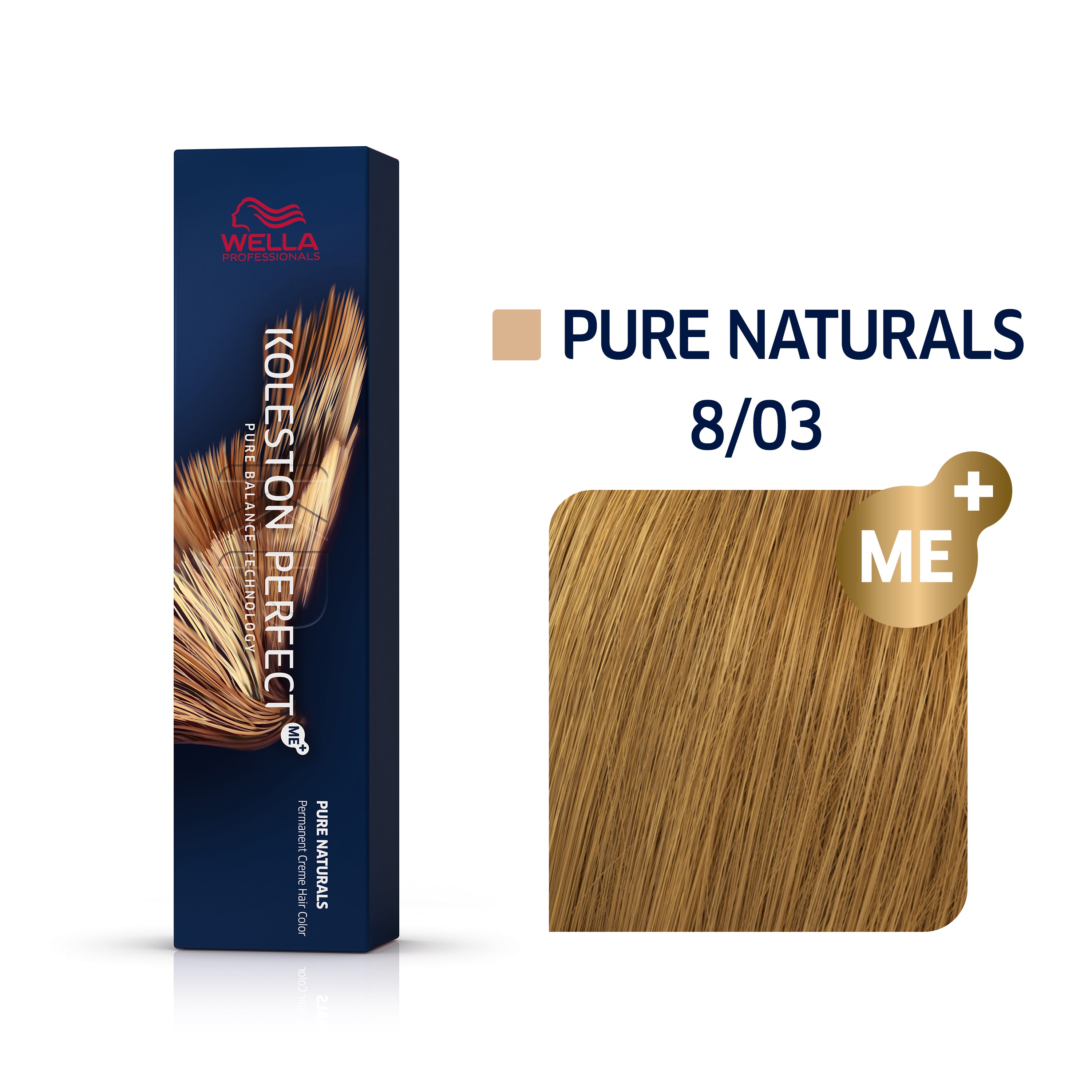 Wella Koleston Perfect Me+ Pure Naturals 8/03 Light Natural - Gold Blonde