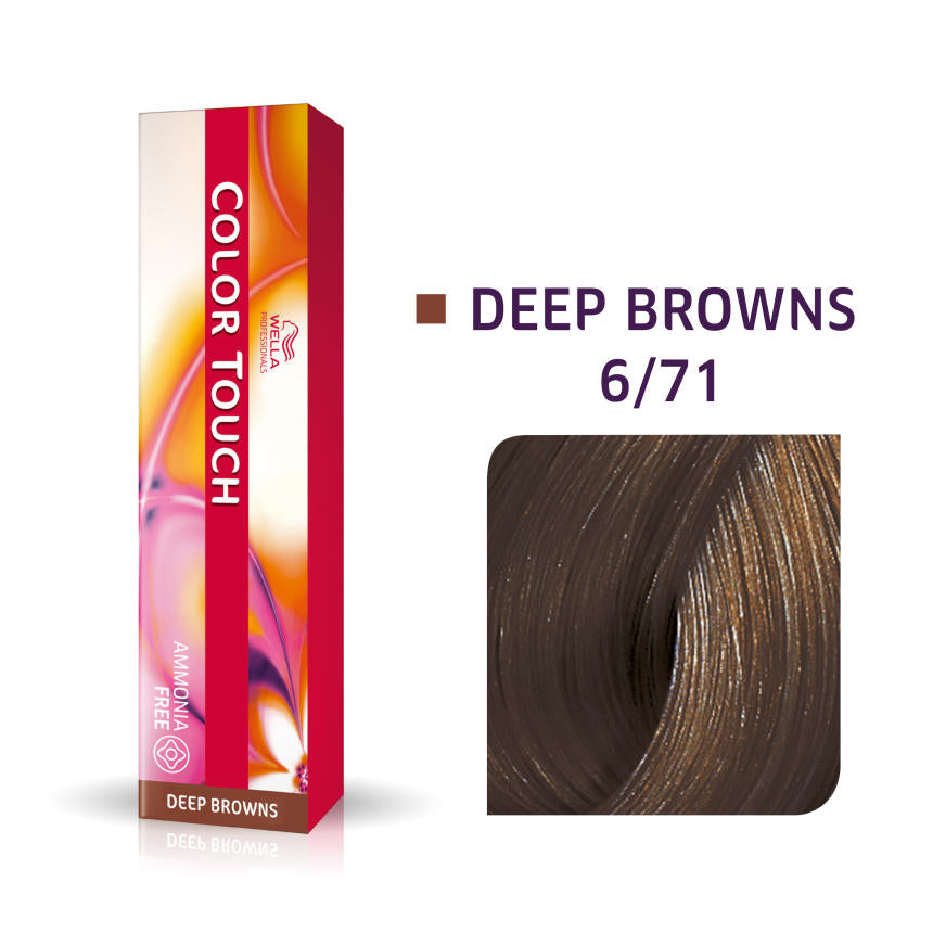 Wella Professional Color Touch Deep Browns 6/71 Mørkeblond brun-fråga