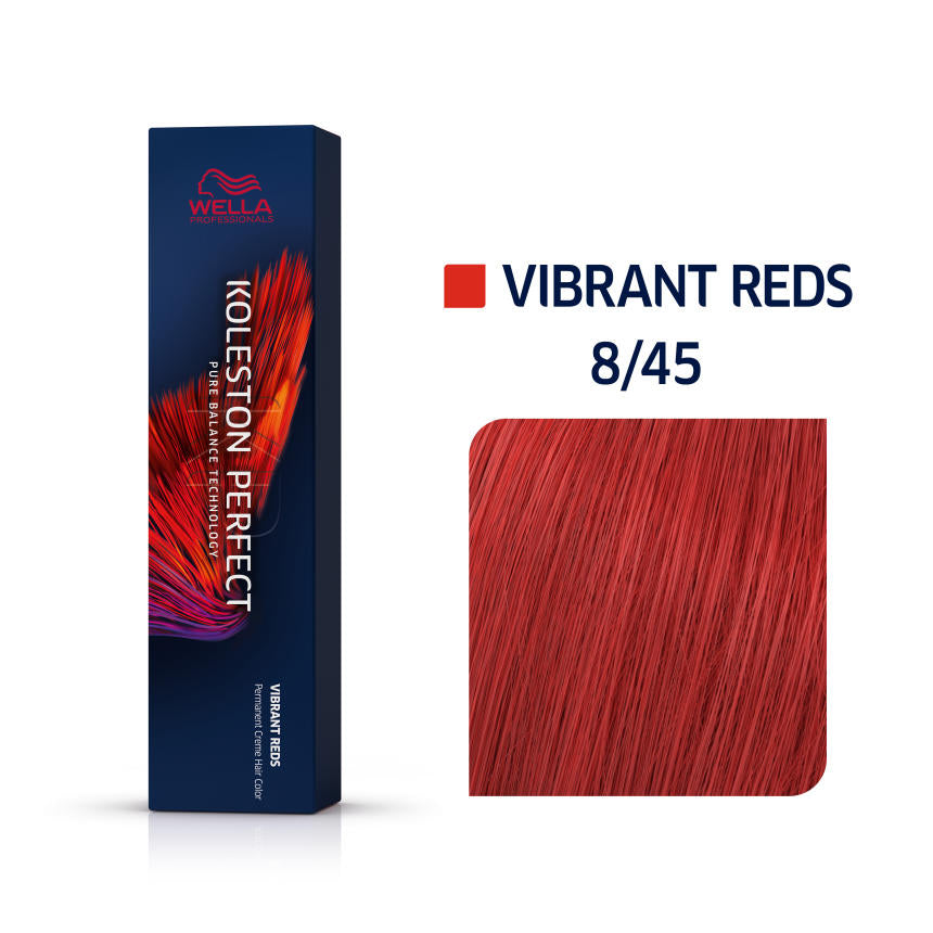 Wella Koleston Perfect Me+ Vibrant Reds 8/45 Light Red - Mahogany Blonde