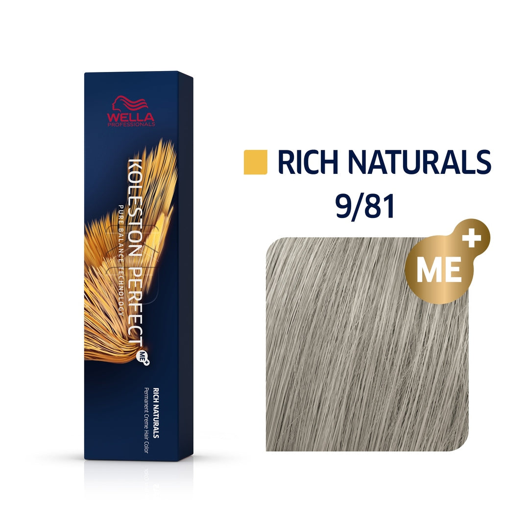 Wella Koleston Perfect Me+ Rich Naturals 9/81 Very Light Pearl - Ash Blonde