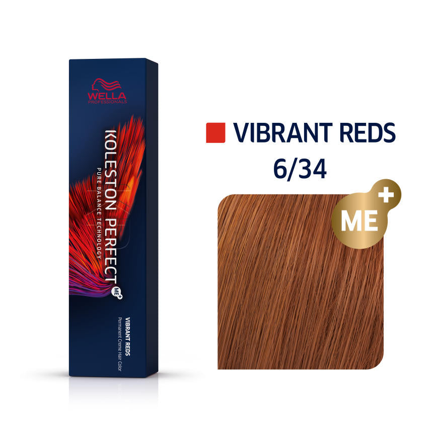 Wella Koleston Perfect Me+ Vibrant Reds 6/34 Dark Gold - Röd Blond